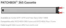 Load image into Gallery viewer, PATCHBOX 365 Cassettes (UTP/STP - Cat6a - Short Range - 0.8m / 8RU)
